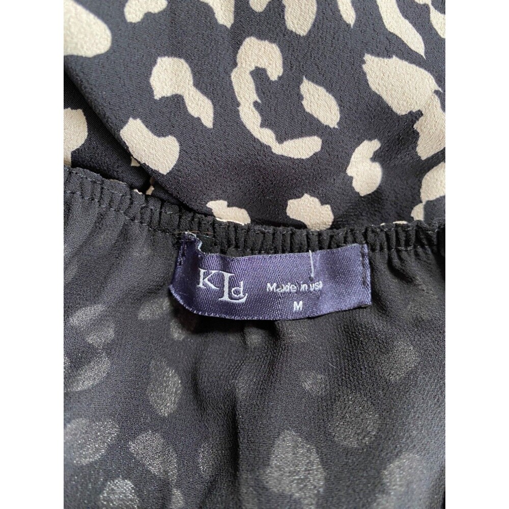 KLD Women's Sleeveless Black Animal Print Jumpsuit Size M - Picture 9 of 9